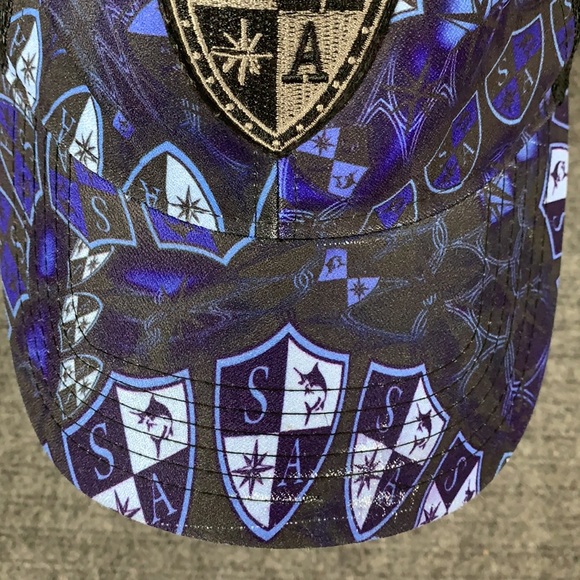 SA Co Kids Trucker Hat Adjustable Blue Black Embroidered Snapback Mesh Back Cap - Picture 4 of 13